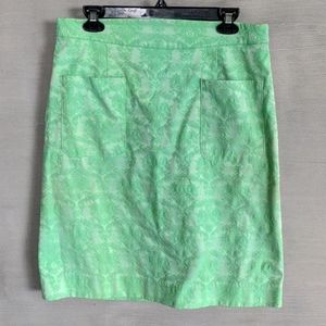 Moulinette Soeurs mint tapestry pencil skirt